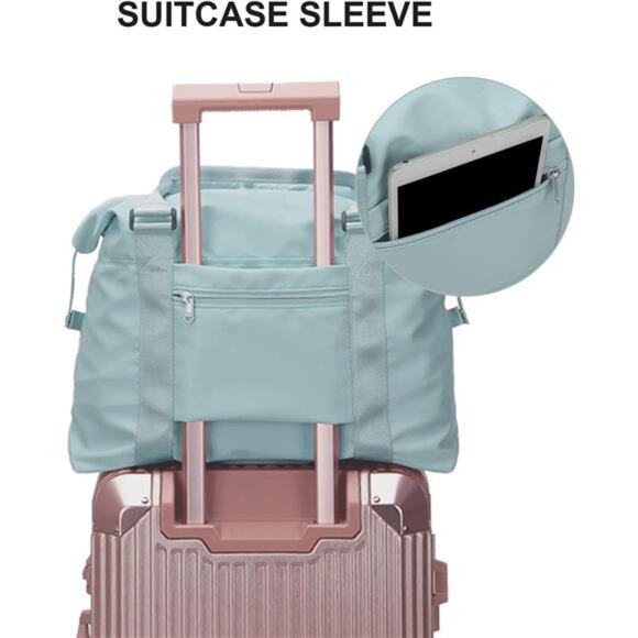 Sport Travel Duffle Bag Large Gym Tote Bag for Women, Weekender Carry on Bag - Picture 5 of 7